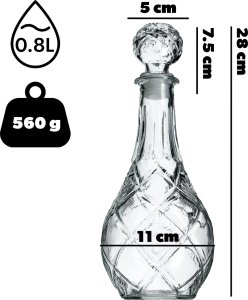 Kadax KADAX Karafka szklana 0,8L 1szt 2