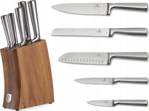 Berlinger Haus ZESTAW NOŻY BERLINGER HAUS BH-3124 ANTRACIT W BLOKU AKACJOWYM 3