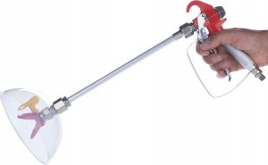 Rosfix Rosfix Zestaw do agregatu malarskiego z osłoną przeciwrozbryzgową (Pistolet, osłona, lanca 30cm, osłona, dysza)+Dysza 517+2x Filtr paluszkowy 60 mesh 2