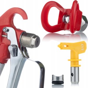 Rosfix Rosfix Zestaw do agregatu malarskiego z osłoną przeciwrozbryzgową (Pistolet, osłona, lanca 30cm, osłona, dysza)+Dysza 517+2x Filtr paluszkowy 60 mesh 6