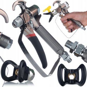 Rosfix Rosfix Pistolet do agregatu malarskiego Rosfix TurboJet TJ1 + Dysza Malarska Rosfix Ultra Spray Model 513, 517, 519 2