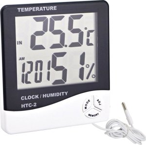 Verk Termometr cyfrowy lcd wew. zewnętrzny data alarm Termometr cyfrowy lcd wew. zewnętrzny data alarm 1