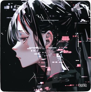 Podkładka Tilt PODKŁADKA POD MYSZ MYSZKĘ Glitched Yuki 30x30 TILT XL XXL Wytrzymała Duża 7