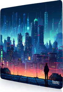 Podkładka Tilt PODKŁADKA GAMINGOWA Retro Cyberpunk 30x30 TILT Na biurko Wytrzymała XXL 1