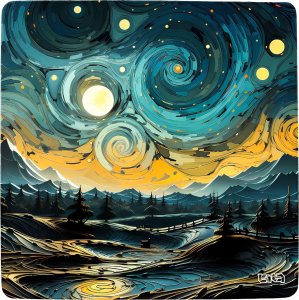 Podkładka Tilt DUŻA PODKŁADKA POD MYSZKĘ Wiry Nocnych Gwiazd 30x30 TILT Dla gracza 6