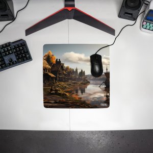 Podkładka Tilt PODKŁADKA POD KLAWIATURĘ Wikingowa Wioska 30x30 TILT Na biurko Duża 3