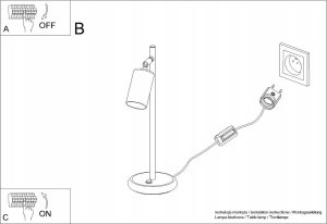 Lampka biurkowa Sollux Lighting czarna  (SL.1381) 8