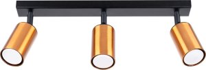 Lampa sufitowa Sollux Lighting SOLLUX Plafon WINX 3 czarny/miedź 3 x GU10 SL.1376 1