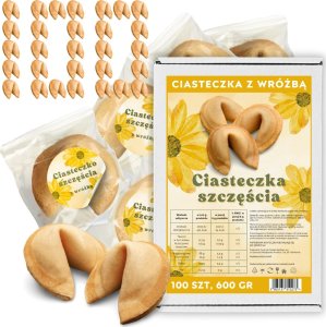 MagiaCiast Chińskie Ciasteczka Szczęścia z Wróżbą dla Gości 100 sztuk 600g 12