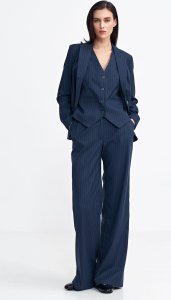 Nife Kamizelka klasyczna, prążek - granat - KA07 (kolor granat, rozmiar 36) 2