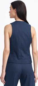 Nife Kamizelka klasyczna, prążek - granat - KA07 (kolor granat, rozmiar 36) 7