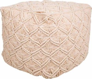 Bigbuy Home Puff Alexandra House Living Krem polistyrenu 45 x 40 x 45 cm 1