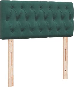 vidaXL vidaXL Łóżko kontynentalne z materacem, zielone, aksamit, 80x200 cm 9