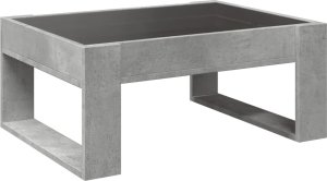 vidaXL vidaXL Stolik kawowy z LED Infinity, szarość betonu, 70x53x30 cm 8