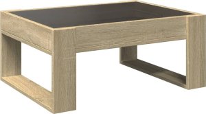 vidaXL Stolik kawowy z LED Infinity, dąb sonoma, 70x53x30 cm 8