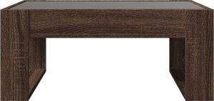 vidaXL Stolik kawowy z LED Infinity, brązowy dąb, 70x53x30 cm 6