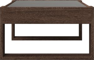 vidaXL Stolik kawowy z LED Infinity, brązowy dąb, 70x53x30 cm 7