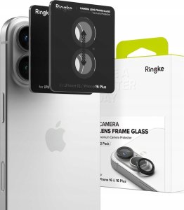 Ringke OSŁONA APARATU RINGKE CAMERA FRAME PROTECTOR 2-PACK IPHONE 16 / 16 PLUS BLACK 1