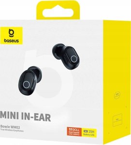 Słuchawki Baseus Bezprzewodowe słuchawki dokanałowe TWS Baseus Bowie WM02 (czarne) OS 7