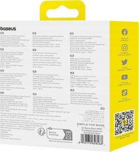 Słuchawki Baseus Bezprzewodowe słuchawki dokanałowe TWS Baseus Bowie WM02 (czarne) OS 8