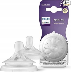 Philips Philips AVENT Natural Response SCY963/02 Baby bottle teat to help reduce colic, Orthodontic, Anti-colic valve, 2 pc(s) 1