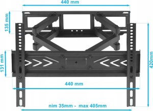 VETOUSON Extra Mocny Uchwyt do Telewizora 25-70 cali VX-500 Wieszak TV Obrotowy 15