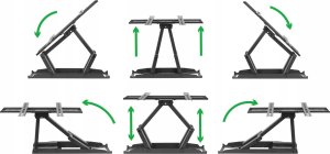 VETOUSON Extra Mocny Uchwyt do Telewizora 25-70 cali VX-500 Wieszak TV Obrotowy 3