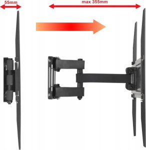VETOUSON Extra Mocny Uchwyt do Telewizora 25-70 cali VX-500 Wieszak TV Obrotowy 8