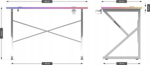 Biurko Huzaro Hero 1.7 RGB White Białe 120 cmx60 cm 13