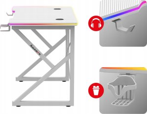 Biurko Huzaro Hero 1.7 RGB White Białe 120 cmx60 cm 7