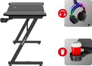 Biurko Huzaro Hero 4.8 Black Czarne 160 cmx60 cm 14