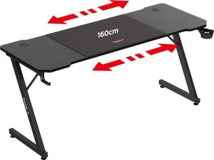 Biurko Huzaro Hero 4.8 Black Czarne 160 cmx60 cm 15