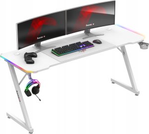 Biurko Huzaro Biurko gamingowe Huzaro Hero 4.8 White RGB 1