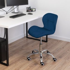 Krzesło biurowe Szchara Fotel obrotowy regulowany KRZESŁO BIUROWE welurowe pikowane nowoczesne 3