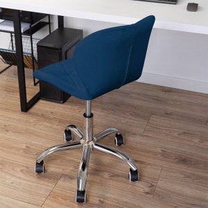 Krzesło biurowe Szchara Fotel obrotowy regulowany KRZESŁO BIUROWE welurowe pikowane nowoczesne 4