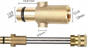 Myjka ciśnieniowa Rosfix LANCA ADAPTER REDUKCJA PRZEDŁUŻKA SZYBKOZŁACZKA 1/4 GERNI NILFISK DO DYSZ 4