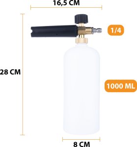 Myjka ciśnieniowa Rosfix KOMPLET DUŻA PIANOWNICA LANCA PIANY DO MYJKI SZYBKOZŁĄCZKA 1/4 1L 200BAR 2