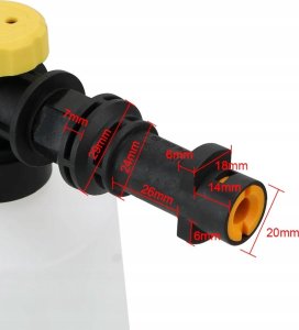 Myjka ciśnieniowa Rosfix PIANOWNICA 750ML DO MYJKI CIŚNIENIOWEJ KARCHER K2 K3 K4 K5 K6 7 BAYONET 7