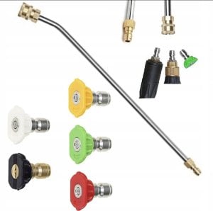 Rosfix ZESTAW LANCA DO MYCIA PODWOZIA NA KÓŁKACH SZYBKOZŁĄCZKA 1/4 7 OTWORÓW DYSZ 9