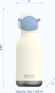 Asobu Asobu - Bestie Owca - Butelka termiczna ze słomką 460 ml 5