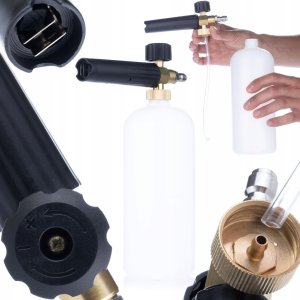 Rosfix Rosfix Szczotka do mycia kostki T-racer do myjek Karcher + Lanca do myjki ciśnieniowej 1/4" zagięta 15z kompletem 5 dysz oraz uchwytem + Pianownica 1000ml 12