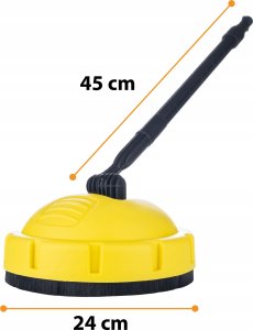 Rosfix Rosfix Szczotka do mycia kostki T-racer do myjek Karcher + Lanca do myjki ciśnieniowej 1/4" zagięta 15z kompletem 5 dysz oraz uchwytem + Pianownica 1000ml 3