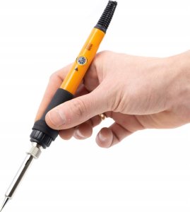 Rosfix ZESTAW LUTOWNICA REGULACJA 60W GROTY PODSTAWKA + TOPNIK TŁOK ODSYSACZ ETUI 4