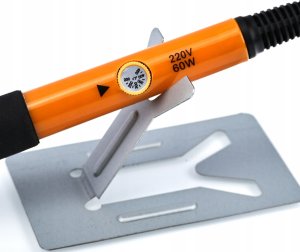 Rosfix ZESTAW LUTOWNICA REGULACJA 60W GROTY PODSTAWKA + TOPNIK TŁOK ODSYSACZ ETUI 7