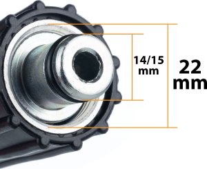 Rosfix WĄŻ WYSOKOCIŚNIENIOWY 5M CLICK-M22 QUICK CONNECT KARCHER K2 K3 K4 K5 K6 K7 2