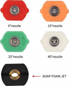 Rosfix ZESTAW 5 DYSZ SZYBKOZŁĄCZKA + LANCA DO MYJKI 1/4 ZAGIETA 30 PIANOWNICA XL 4