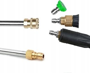 Rosfix ZESTAW 5 DYSZ SZYBKOZŁĄCZKA + LANCA DO MYJKI 1/4 ZAGIETA 30 PIANOWNICA XL 10