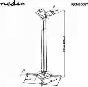 Nedis PJCM200GY zestaw montażowy 3