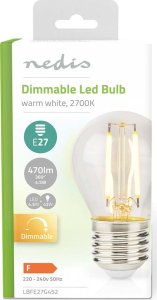Nedis Nedis LBFE27G452 lampa LED Ciepłe białe 2700 K 4,5 W E27 F 3