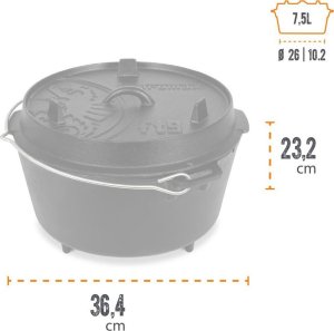 Petromax Żeliwny Kociołek Holenderski z Nóżkami 9 3